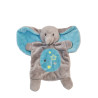 Système U Doudou Elephant gris bleu Brille dans le noir  | Destock Baby