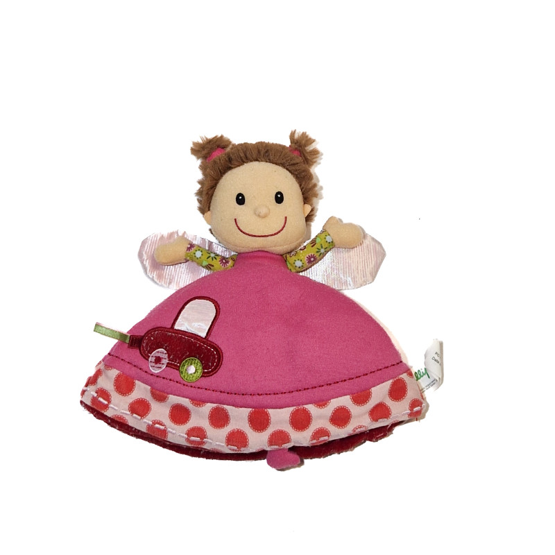 Lilliputiens Doudou coccinelle reversible rouge fille grelot chez vous des demain
