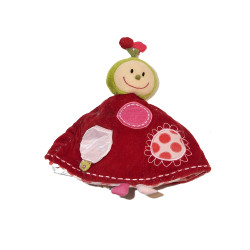 Lilliputiens Doudou coccinelle reversible rouge fille grelot chez vous des demain