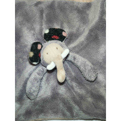 Doudou plat éléphant gris les Zazous Moulin Roty
