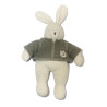 MOULIN ROTY - Peluche lapin blanc gris Théophile 35 cm