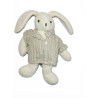 Peluche lapin écru Chemise Vite un Calin Moulin Roty 32 cm