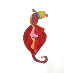 Doudou plat dragon rouge dragobert Moulin Roty 35 cm chez vous des demain