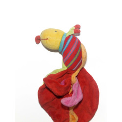 Doudou plat dragon rouge dragobert Moulin Roty 35 cm chez vous des demain