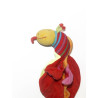 Doudou plat dragon rouge dragobert Moulin Roty 35 cm chez vous des demain