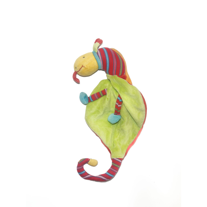 Doudou plat dragon rouge Dragobert Moulin Roty 35 cm