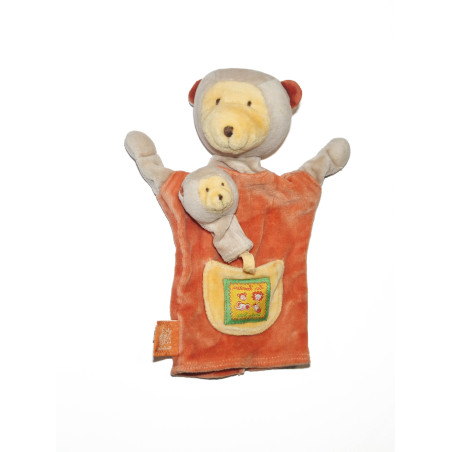 Doudou Marionnette singe orange Les Loustics Moulin Roty