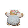 Doudou OURS bleu Coeur Bonnet Liberty KALOO 16 cm Tissu fleurs chez vous dès demain