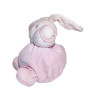 Doudou lapin Kaloo Lilirose tissu fleuri grelot 15 cm | Destock Baby