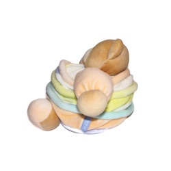 Doudou boule ours Kaloo Candy rose orange pastel 28 cm | Destock Baby