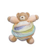 Doudou boule ours Kaloo Candy rose orange pastel 28 cm | Destock Baby