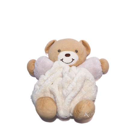 Kaloo collection Plume doudou ours boule crème beige 18 cm