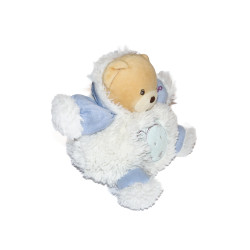 Doudou ours esquimau Kaloo beige blanc bleu 18 cm | Destock Baby