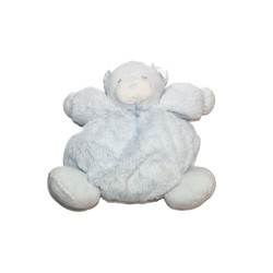 Doudou peluche ours Perle bleu 25 cm