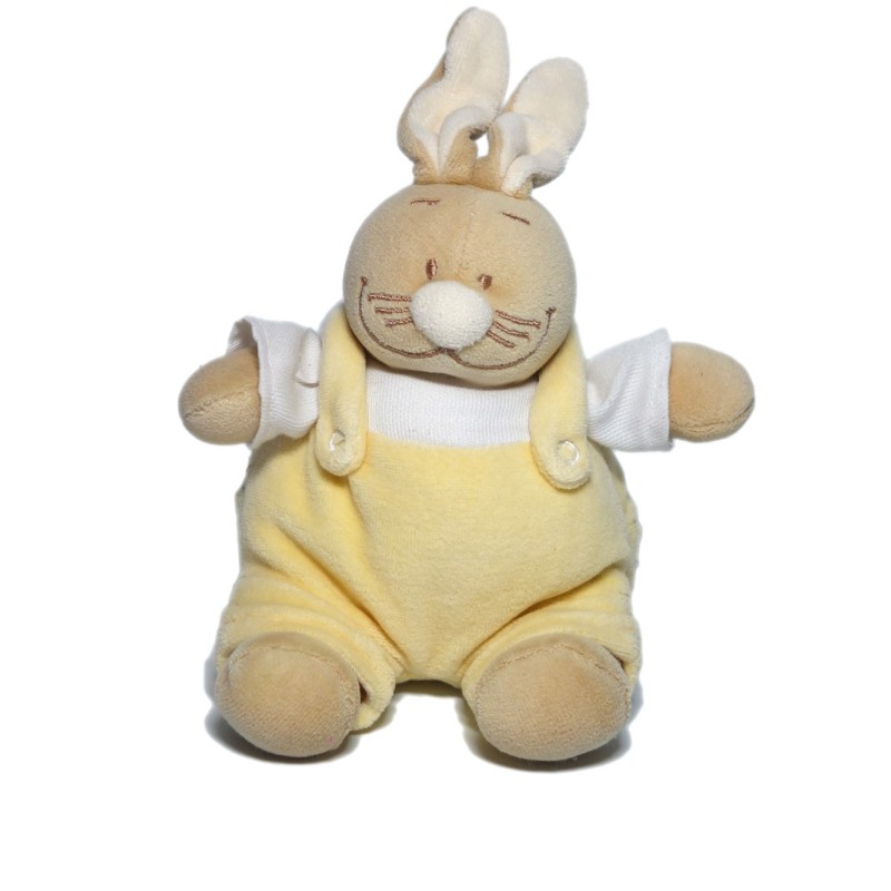 Doudou XXL Noukie's – Lapin Moka Beige Avec Couverture 50x50 Cm, Veloudoux®, Cadeau Naissance Réconfortant