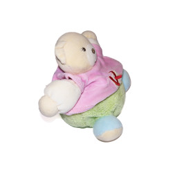 Doudou ours Kaloo Patapouf K Sporty vert pull rose XX cm | Destock Baby