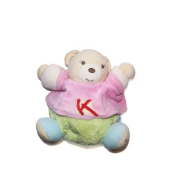 Doudou ours Kaloo Patapouf K Sporty vert pull rose XX cm | Destock Baby