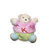 Doudou ours Kaloo Patapouf K Sporty vert pull rose XX cm | Destock Baby