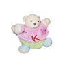 Doudou ours patapouf vert pull rose K sporty KALOO 18 cm