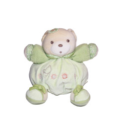 Doudou ours Kaloo Patapouf vert poule oiseau fleur 18 cm | Destock Baby