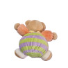 Doudou ours Kaloo orange rayures vert mauve 18 cm | Destock Baby