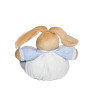 Doudou lapin Kaloo blanc bleu enfants brodés 18 cm | Destock Baby