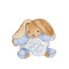Doudou Lapin blanc bleu Kaloo enfants brodés 18 cm