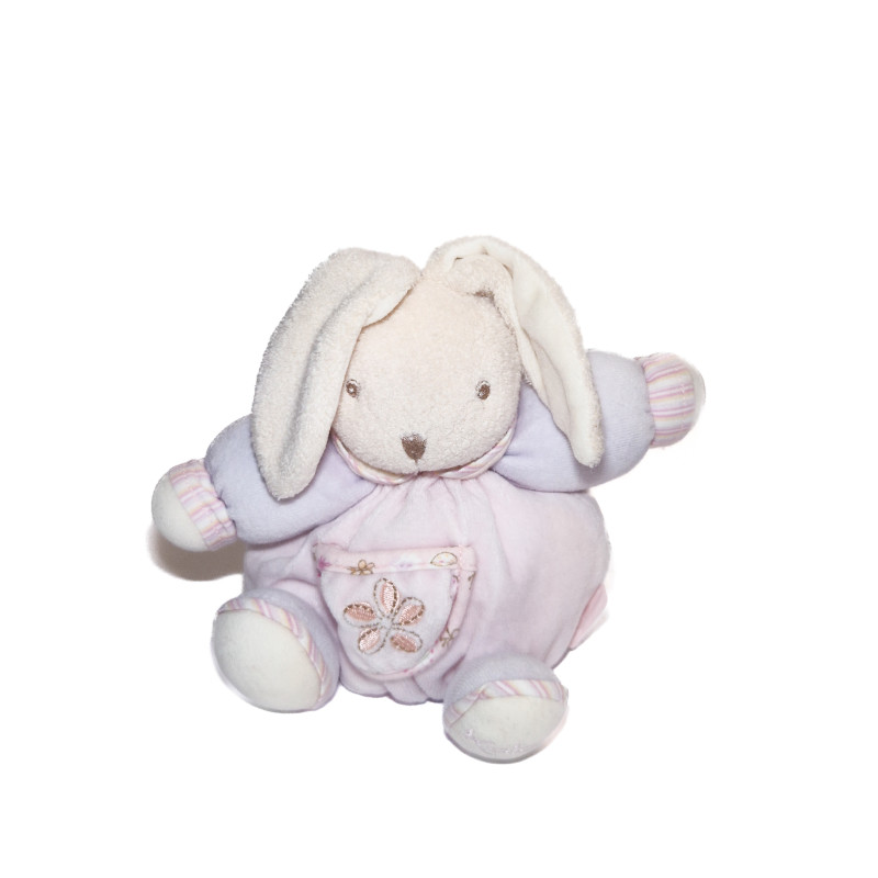 Doudou lapin rose mauve fleur Kaloo 18 cm