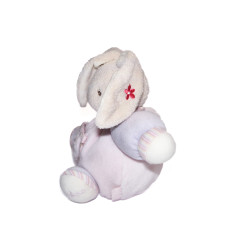 Doudou lapin Kaloo rose mauve fleur 18 cm | Destock Baby