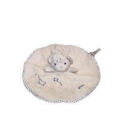 Doudou plat rond ours Kaloo Petite Étoile blanc bleu étoiles comme neuf | Destock Baby