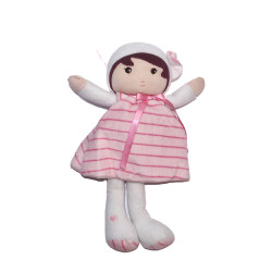 Doudou poupée robe rayée rose Tendres et Douces 25 cm Kaloo
