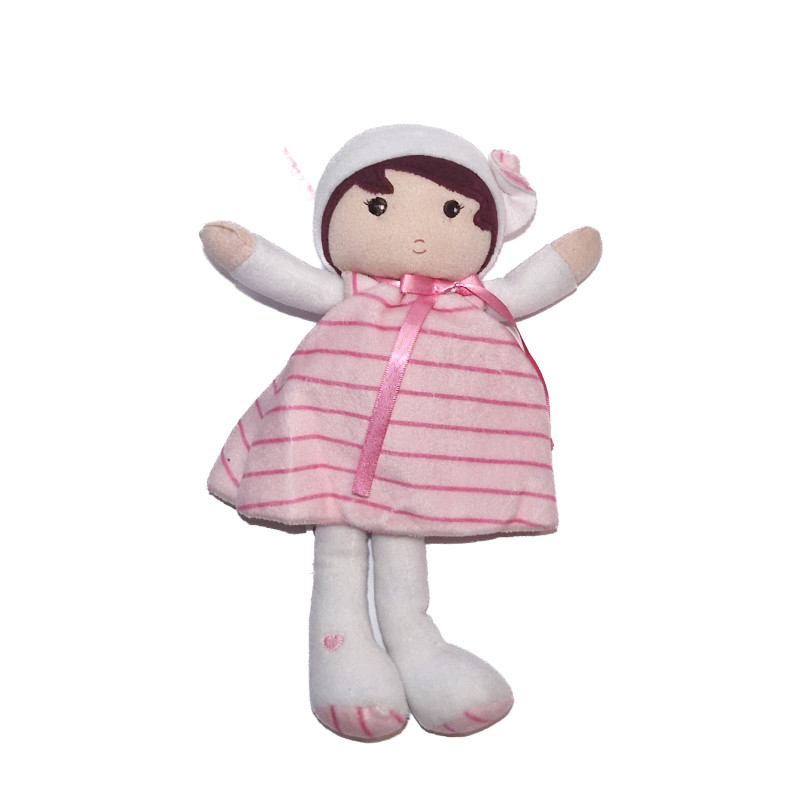 Doudou poupée robe rayée rose Tendres et Douces 25 cm Kaloo