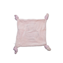 Doudou plat Kaloo rose ours violet 4 nœuds très bon état | Destock Baby