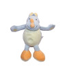 Doudou rhinocéros Nattou Safari bleu orange 24 cm grelot comme neuf | Destock Baby
