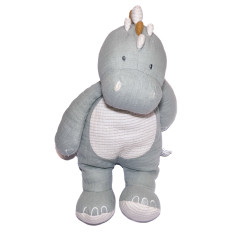Peluche Doudou dinosaure vert sauge - 25 cm