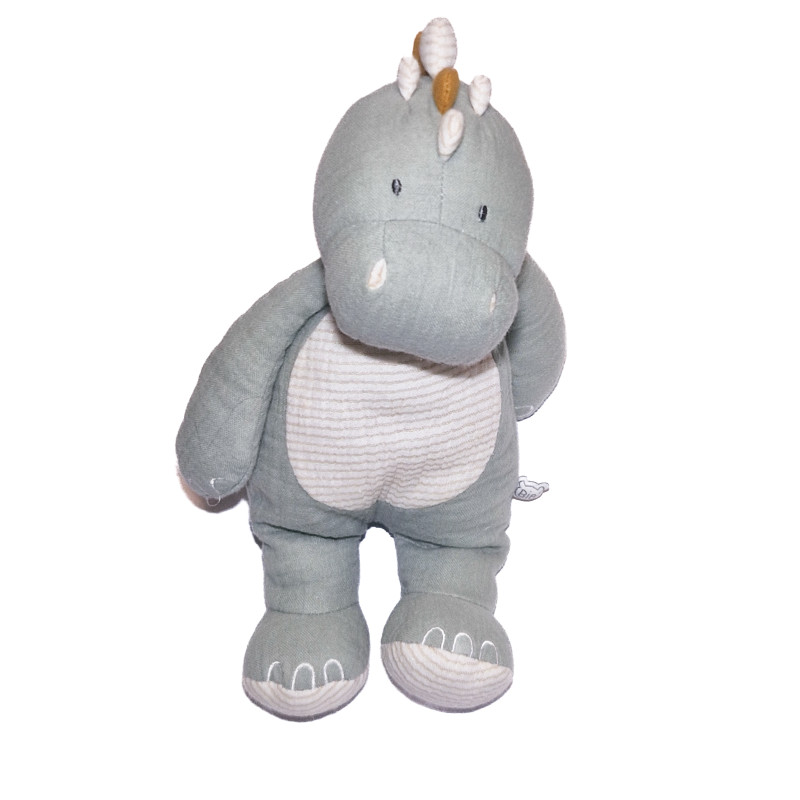 Peluche Doudou dinosaure vert sauge - 25 cm
