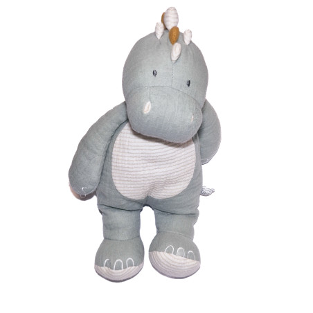Peluche Doudou dinosaure vert sauge - 25 cm