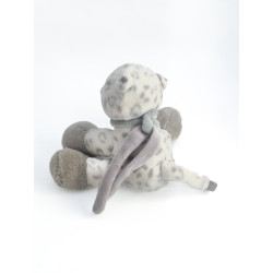 Doudou musical panthère des neiges Léa Nattou gris blanc 15 cm comme neuf | Destock Baby