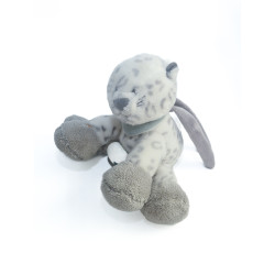 Doudou musical panthère des neiges Léa Nattou gris blanc 15 cm comme neuf | Destock Baby
