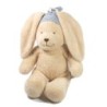 Doudou Lapin Beige bleu rayures rayé Nicotoy The Baby Collection 28 cm (17994)