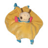 Doudou plat reversible taupe Papillon bleu jaune Nounours chez vous des demain
