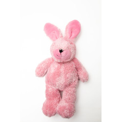 Doudou peluche Lapin rose Ajéna 30 cm