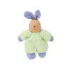 Doudou lapin vert mauve Ajéna 25 cm Grelot