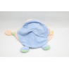 Doudou plat éléphant blanc bleu jaune Ajéna | Destock Baby