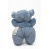 Doudou Peluche Mouton Agneau bleu Calin et Bisou Grelot 26 cm Silvertoys chez vous des demain