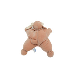 Doudou Coussin chien beige grelot 25 cm Nounours chez vous des demain
