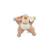 Doudou Coussin chien beige grelot 25 cm Nounours chez vous des demain