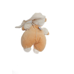 Doudou Ours bonnet blanc 28 cm Nounours chez vous des demain