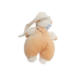 Doudou Ours bonnet blanc 28 cm Nounours chez vous des demain