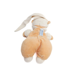 Doudou Ours bonnet blanc 28 cm Nounours chez vous des demain